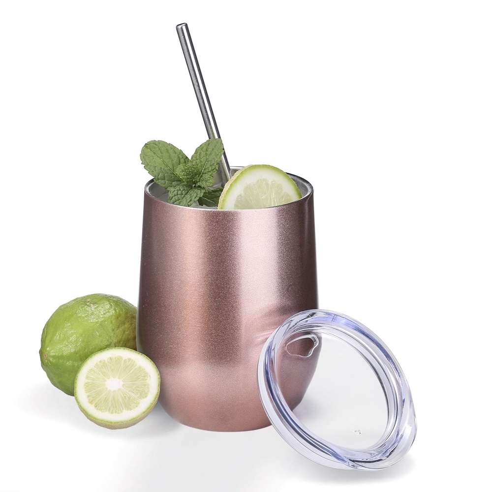 12 oz Wine Tumbler with Lid MultiColors - Picture 6 of 8